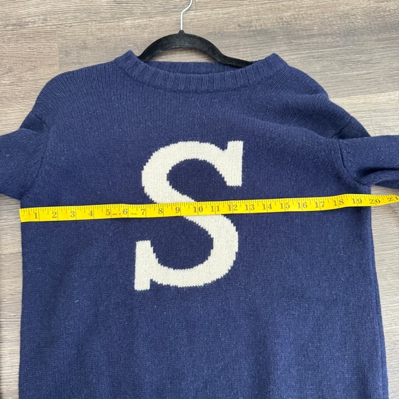 SMART TURNOUT Men’s Lambswool Varsity S Sweater size S - Picture 6 of 9